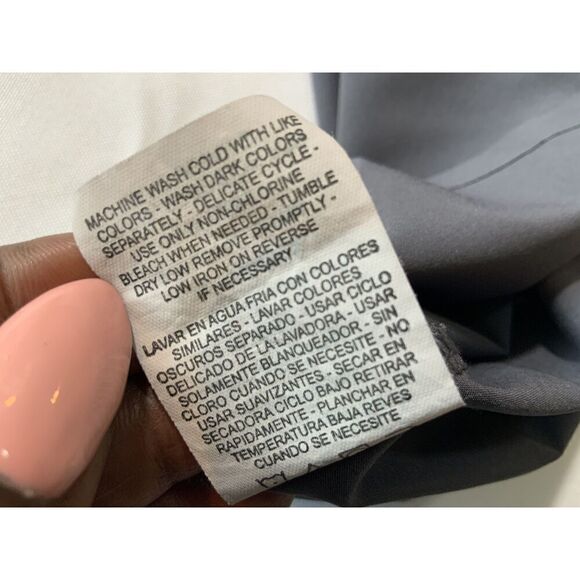 SKORO Gray Sleeveless High Neck Button Front Detail Tank Top Size Small - Picture 13 of 15